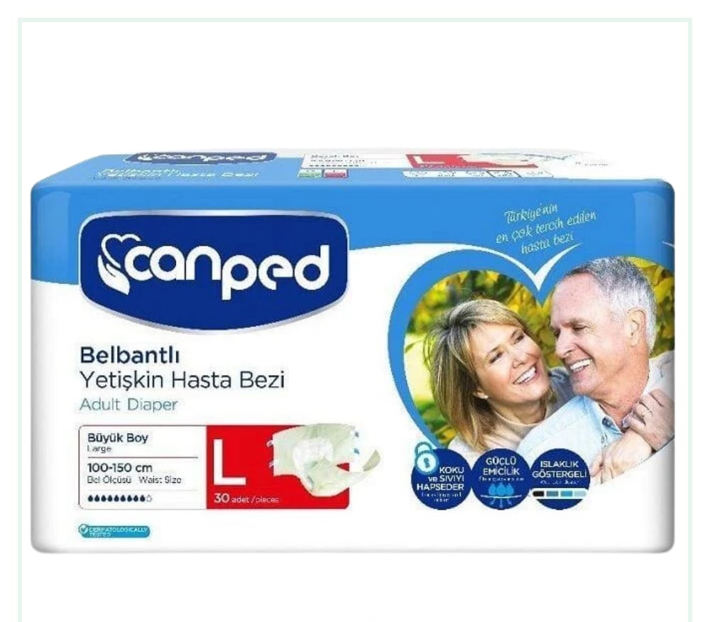 Canped Belbantlı Yetişkin Hasta Bezi Large 30'lu 