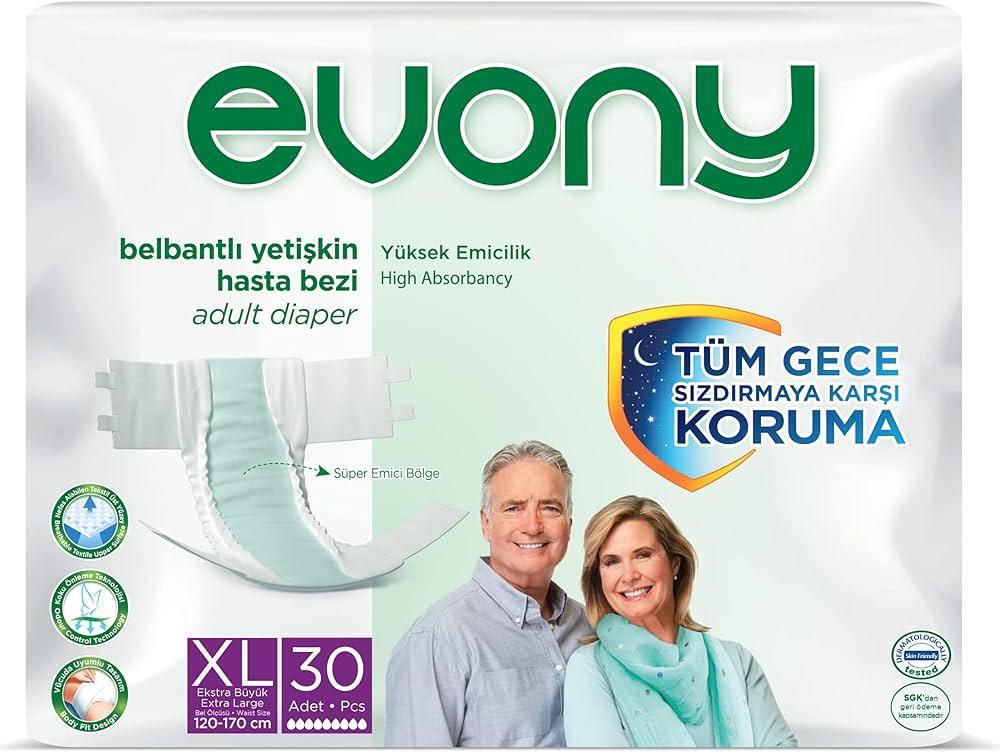 Evony Belbantlı Yetişkin Hasta Bezi XLarge 30'Lu